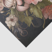 Bloemen getextureerde schedel decoupage tissuepapier (Detail)