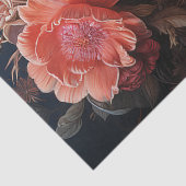 Bloemen getextureerde schedel decoupage tissuepapier (Detail)