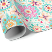 Bloemen geven kleur aan je wereld cadeaupapier (Rol Hoek)