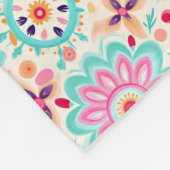 Bloemen geven kleur aan je wereld fleece deken (Hoek)