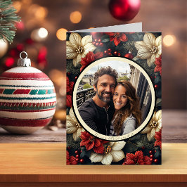  Bloemen Gevouwen Kerstmis Kaart