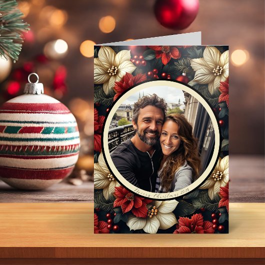  Bloemen Gevouwen Kerstmis Kaart