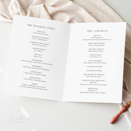  Bloemen Gevouwen Trouwprogramma Programma