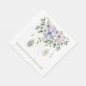 Bloemen Gezegende Maria Miraculous Medaille Religi Servet (Hoek)