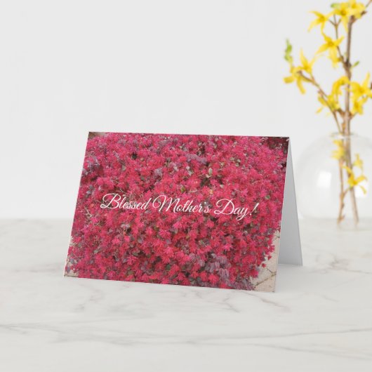 Bloemen, gezegende wensen, Moederdag Kaart (Gele Bloem)