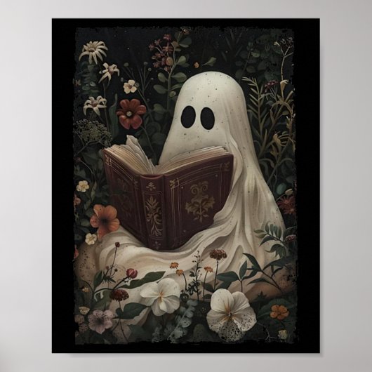 Bloemen Ghost Leesboek Halloween Kostuum Poster (Voorkant)