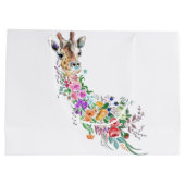 Bloemen Giraffe Cadeautas (Achterkant)