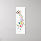 Bloemen Giraffe Canvas Print (Voorkant)