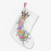 Bloemen Giraffe Kerstkous Kleine Kerstsok (Voorkant (Hangend))