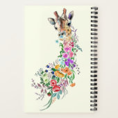 Bloemen Giraffe Notitieboek (Achterkant)