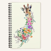 Bloemen Giraffe Notitieboek (Voorkant)
