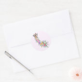 Bloemen Giraffe Sticker (Envelop)