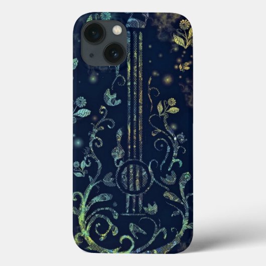 Bloemen Gitaar iPhone Case (Achterkant)