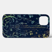 Bloemen Gitaar iPhone Case (Achterkant (horizontaal))