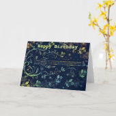 Bloemen Gitaar Verjaardag Kaart (Gele Bloem)