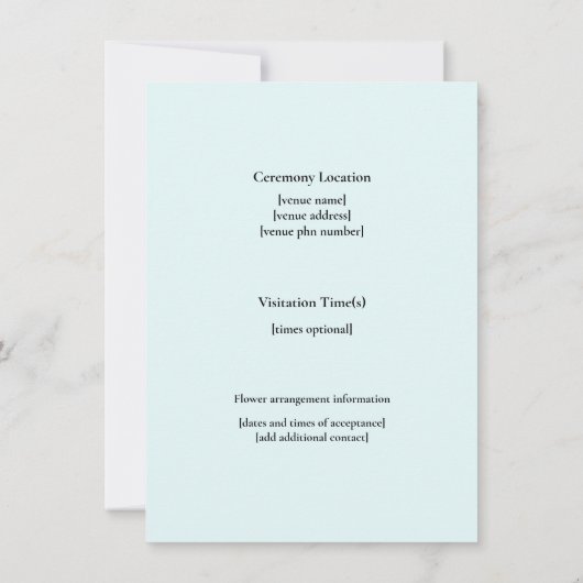 Bloemen Glas in lood, met duiven, Begrafenis Aankondiging (Achterkant)