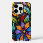 Bloemen Glas in lood Vensterpaneel Case-Mate iPhone Case (Achterkant)