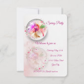 Bloemen glas orb uitnodiging (Voorkant)