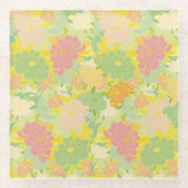 Bloemen Glazen Onderzetter (Voorkant)