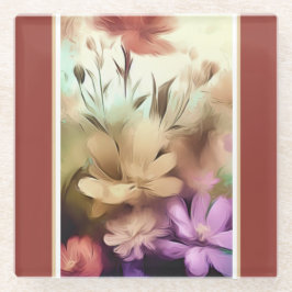  bloemen glazen onderzetter