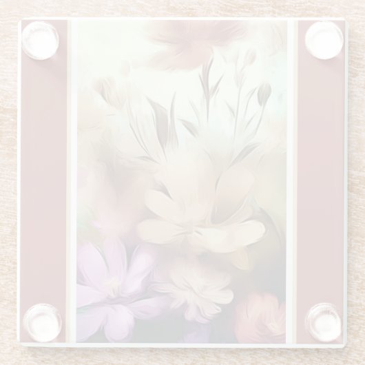  bloemen glazen onderzetter (Achterkant)