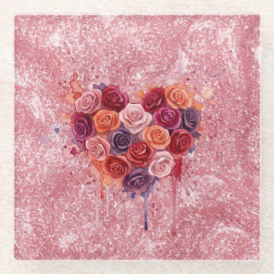 Bloemen Glazen Onderzetter