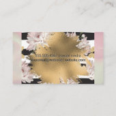 Bloemen Glinsterende vlinders | Gouden folie Afsprakenkaartje (Achterkant)