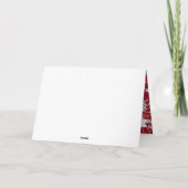 Bloemen Glitter Sneeuwvlokken Rode Kerstmis Foto Feestdagen Kaart (Achterkant)