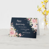 Bloemen Goddochter & Haar man Jubileum Kaart (Gele Bloem)