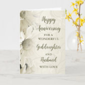 Bloemen Goddochter & Man Jubileum Kaart (Gele Bloem)