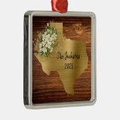  bloemen Golden Texas Metalen Ornament (Rechts)