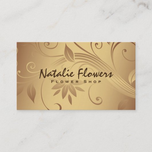 Bloemen | Golden Visitekaartje (Voorkant)