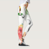 Bloemen Golfballen Golfer Leggings (Rechts)