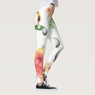 Bloemen Golfballen Golfer Leggings