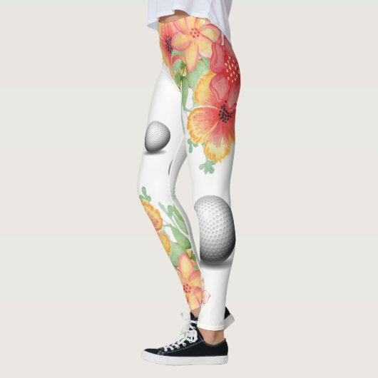 Bloemen Golfballen Golfer Leggings (Links)