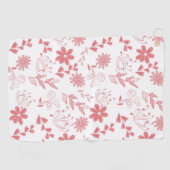 Bloemen Golfhanddoek (Horizontaal)
