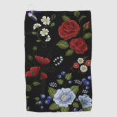 Bloemen Golfhanddoek (Voorkant)