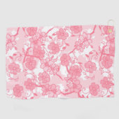 bloemen golfhanddoek (Horizontaal)