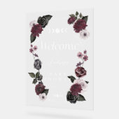  Bloemen Gothic Halloween Baby shower Welkom Acryl Bord (Hoek)