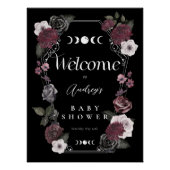  Bloemen Gothic Halloween Baby shower Welkom Perfect Poster (Voorkant)