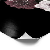  Bloemen Gothic Halloween Baby shower Welkom Perfect Poster (Hoek)