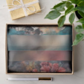 Bloemen Gothic schedel Decoupage papier (Geschenk)