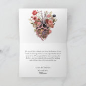  Bloemen Gotisch Boho Anatomisch Hart Bedankkaart (Binnen)