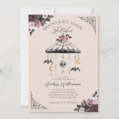  Bloemen Gotisch Mobiel Spooky Baby shower Kaart (Voorkant)