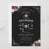  Bloemen Gotisch Mobiel Spooky Baby shower Kaart (Voorkant)