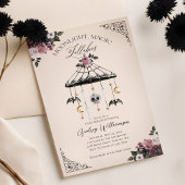  Bloemen Gotisch Mobiel Spooky Baby shower Kaart