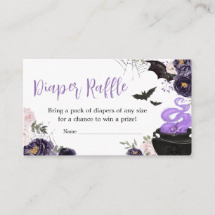 Bloemen Gotische Halloween Kist Luier Raffle Informatiekaartje