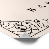  Bloemen Gotische Wandelwagen Baby shower Welkom Poster (Hoek)