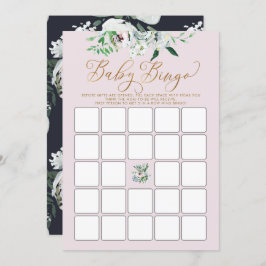  Bloemen Gouache Boho Baby shower Bingo Spel Kaart