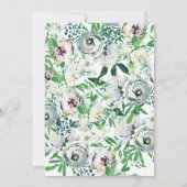 Bloemen Gouache Boho Bloem Schattige Baby shower Kaart (Achterkant)